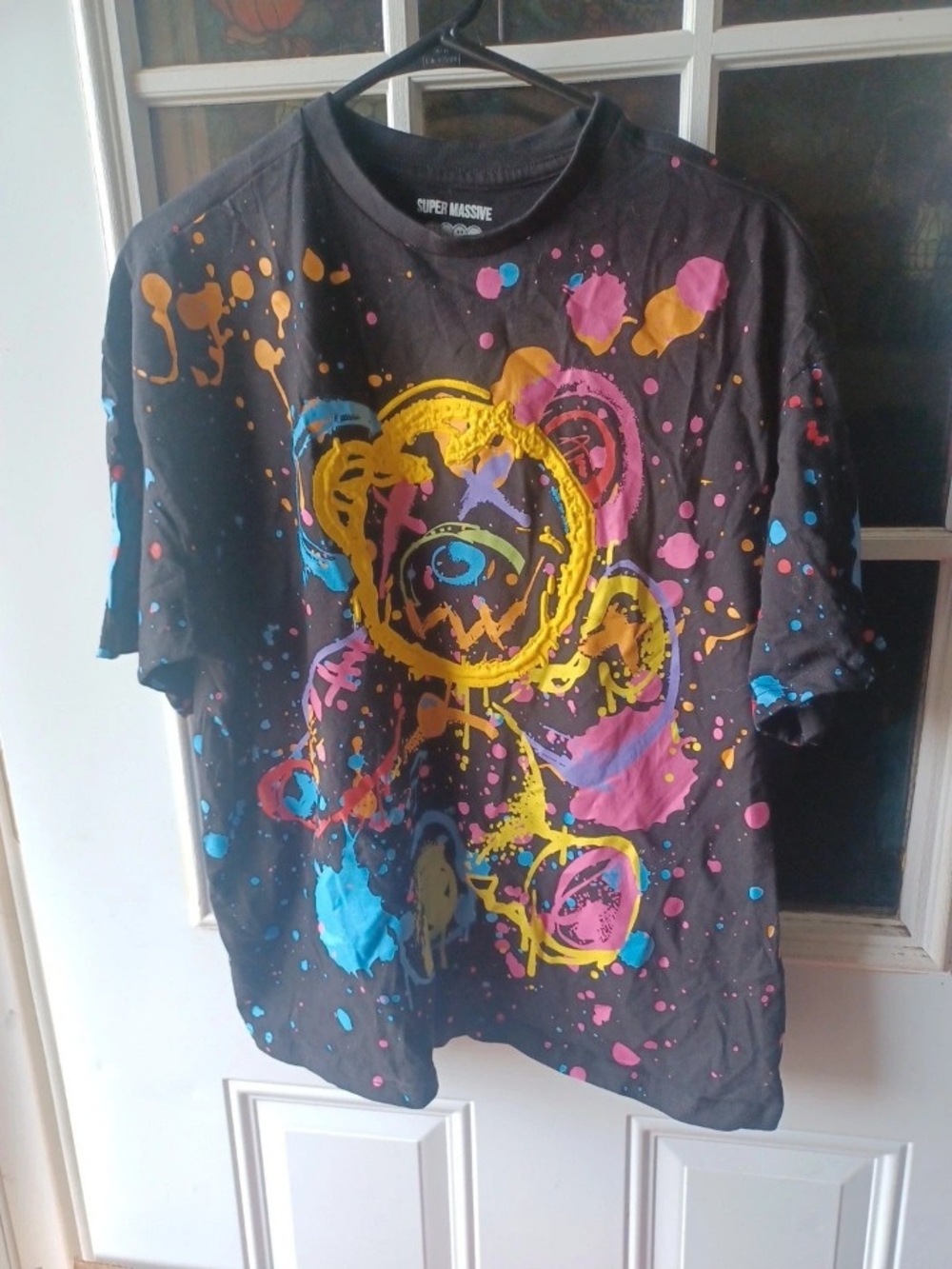Black Paint-Splash Graphic Tee